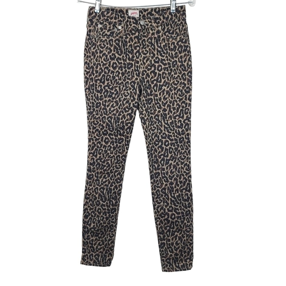 J. Crew Denim 10" High Rise Toothpick Leopard Animal Print Jeans 25